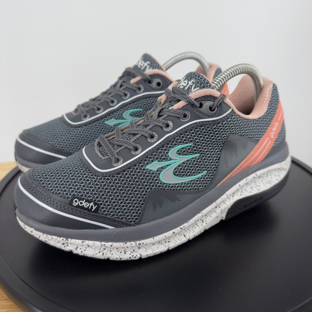 Gravity Defyer G-Defy Ion Womens Grey Coral VersoShock Walking Shoes 8.5